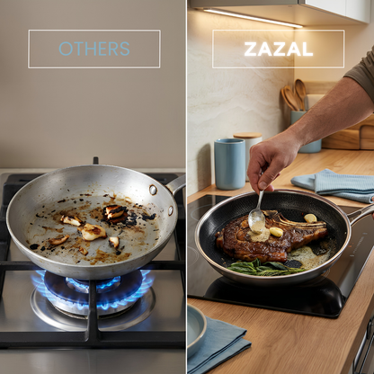 Hybrid Fry Pan Set With Lids, 6-pc