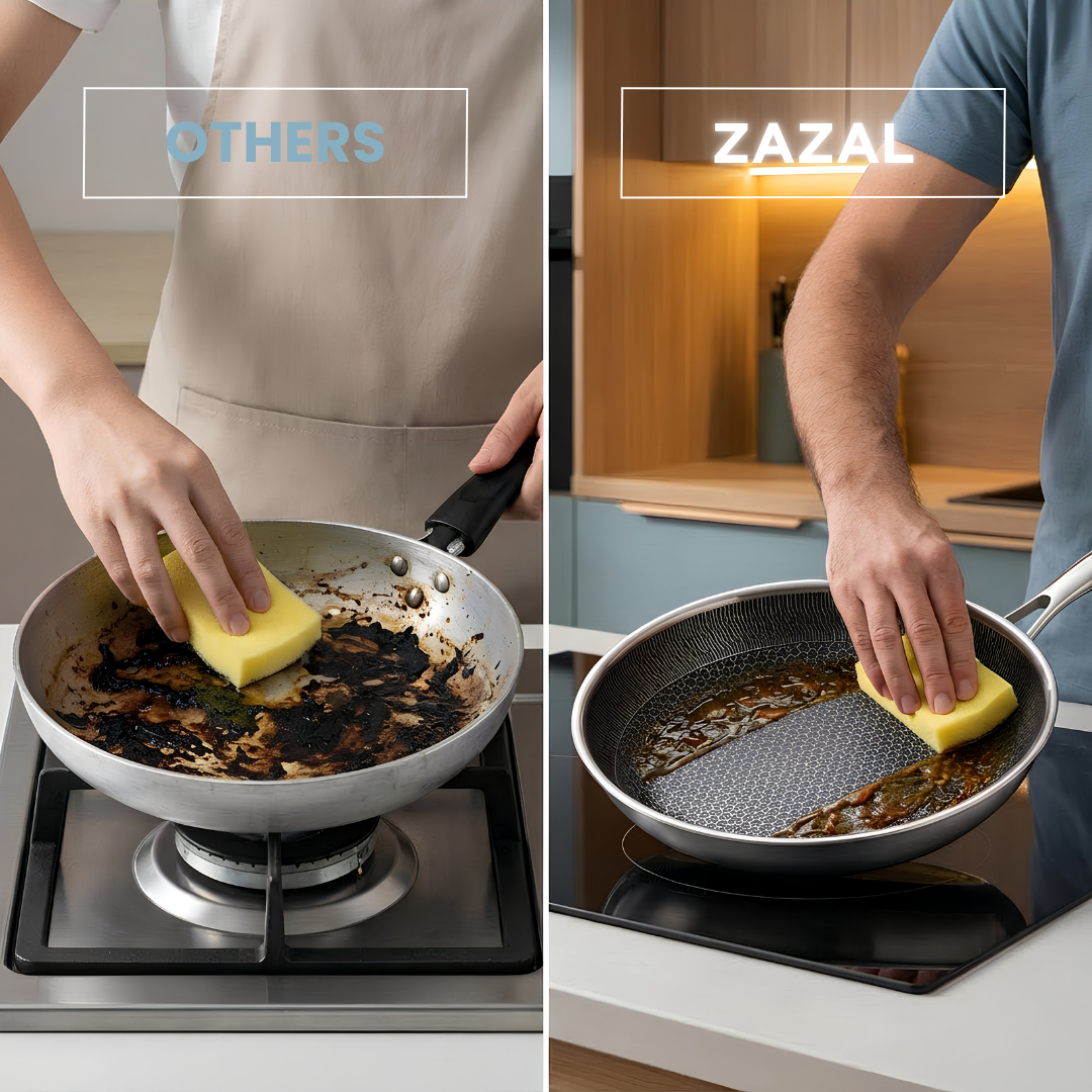 Hybrid Fry Pan Set With Lids, 6-pc